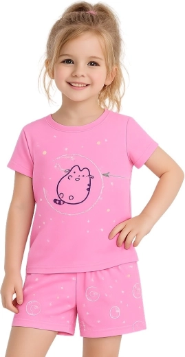 Roze katoenen damespyjama Pusheen