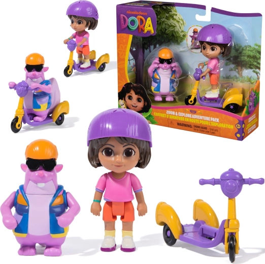 Dora en Tico – speelset Zoom & Explore met step en accessoires