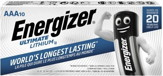 Energizer Ultimate Lithium AAA lithiumbatterijen 10 stuks