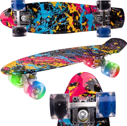 Fiszka skateboard met lichtgevende wielen Paint 22"