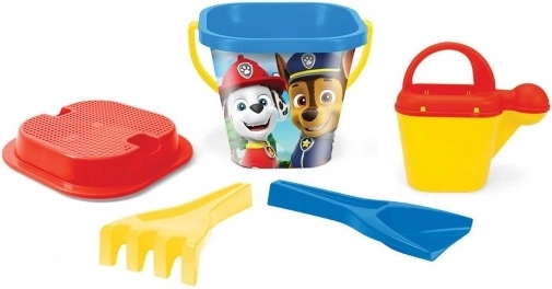 Zandset Paw Patrol 5-delig plastic in net 17x26x17 cm 12m+ Wader