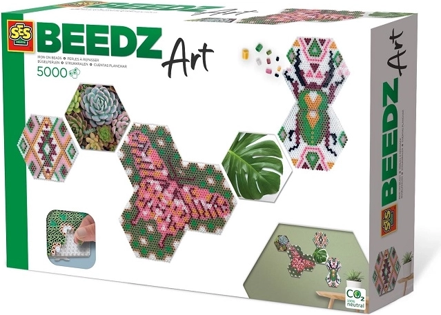 SES Creative Beedz strijkkralen met botanisch 3D-motief 5000 stuks
