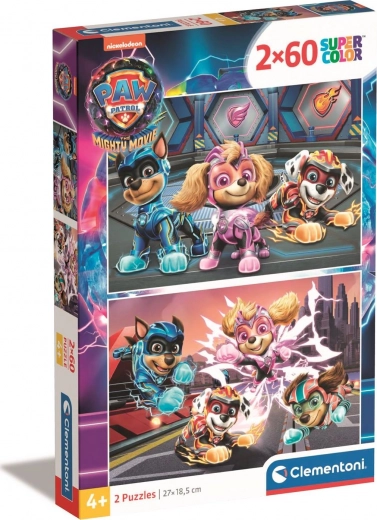 CLEMENTONI Puzzel Paw Patrol: De Machtige Film 2x60 stukjes