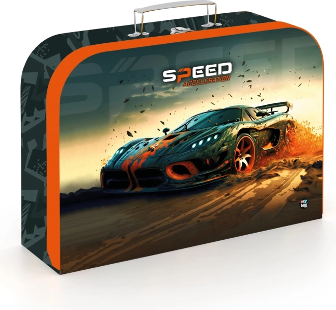 Kinder laminaat koffer Auto 34 cm