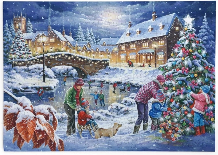 Puzzel House of Puzzles Gloed van kerstverlichting, 250 extra grote stukjes