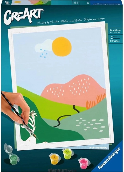 creart minimalistisch landschap schilderen op nummer ravensburger