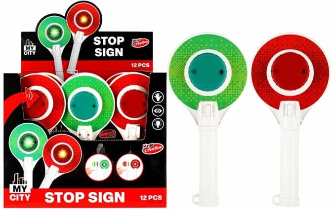 Politieel stopbord met licht