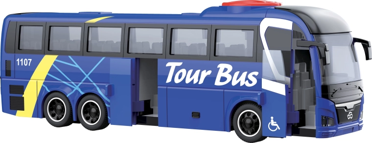 City Service Car stadsbus 1:16 blauw