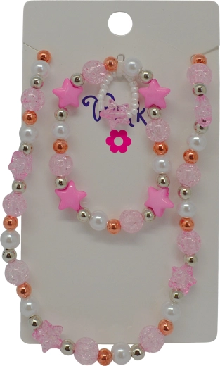 Creatieve set ketting en armband – parels en sterren
