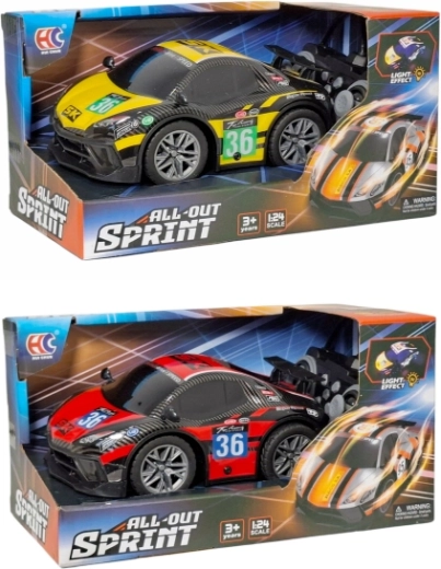 RC-sportauto op afstand met verlichting