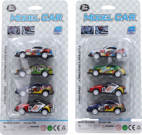 Set auto’s 6,5 cm - 4 stuks