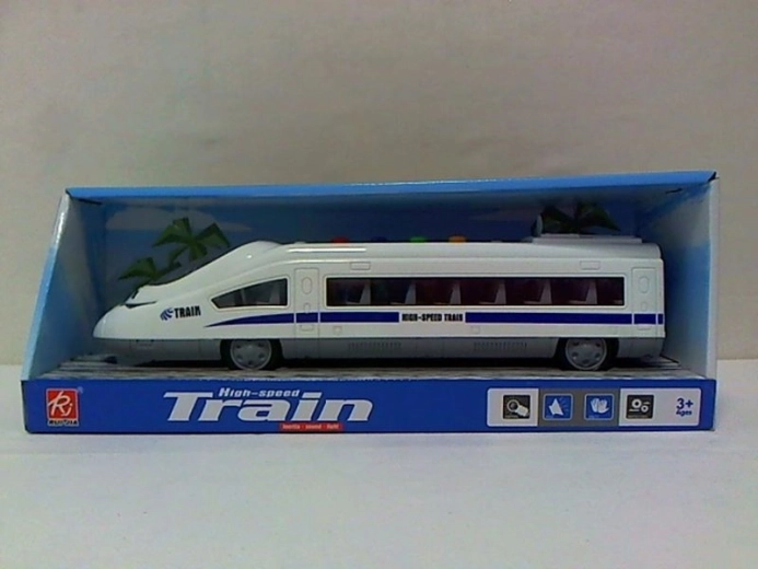Moderne trein met licht- en geluidseffecten 34 cm
