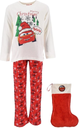 Kerstpyjama Cars met kerstsok