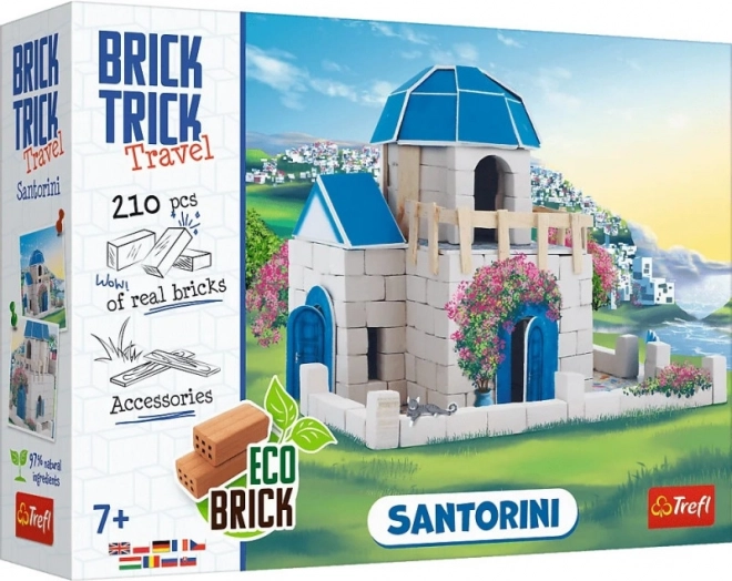 Bouwset van bakstenen BRICK TRICK Travel Santorini, 210+ onderdelen