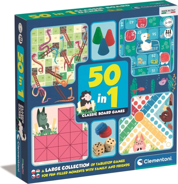 Set klassieke bordspellen 50-in-1 CLEMENTONI
