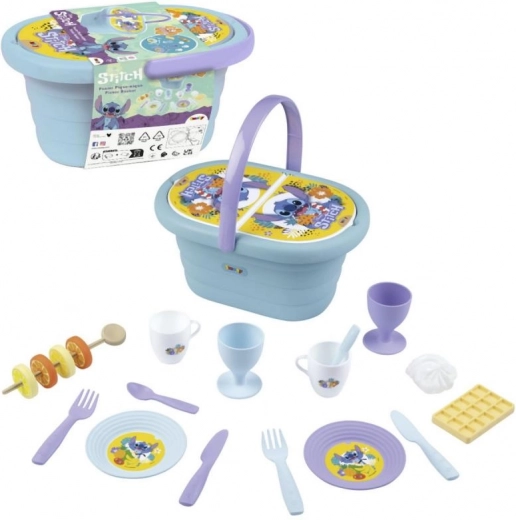 Kinder picknickmand STITCH met accessoires