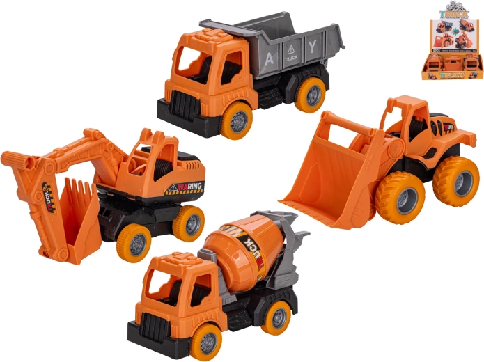 Bouwvoertuig met terugtrekmotor 16 cm