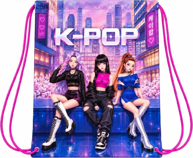 Roze gymtas voor binnenschoenen K-Pop Demon Hunters