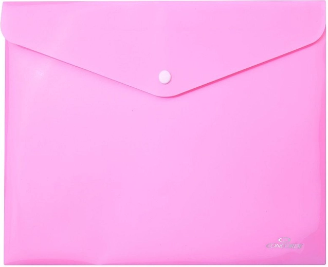 Documentenmappen met drukknoop A5 pastelroze CONCORDE