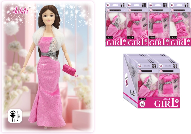 Avondjurken voor poppen van 30 cm – meerdere varianten