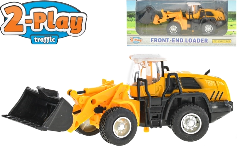 2-Play Traffic metalen wiellader 16,5 cm met pull-back
