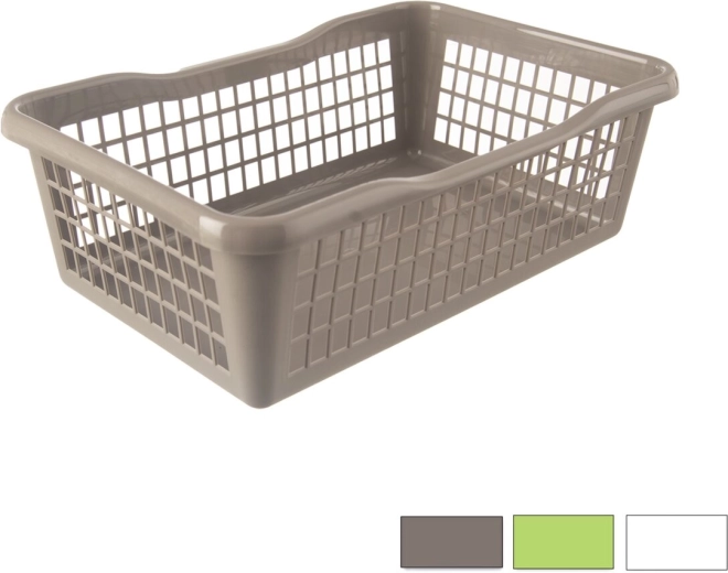 Plastic opbergmand 30 × 20 × 10 cm, kleurenmix