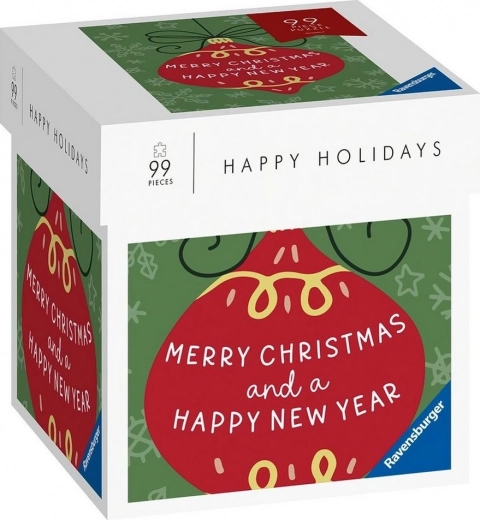 RAVENSBURGER Puzzel Happy Holidays: Vrolijk Kerstfeest en een Gelukkig Nieuwjaar 99 stukjes