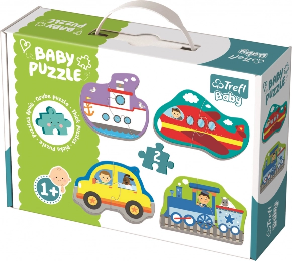 Baby puzzel vervoer 4x2 stukjes