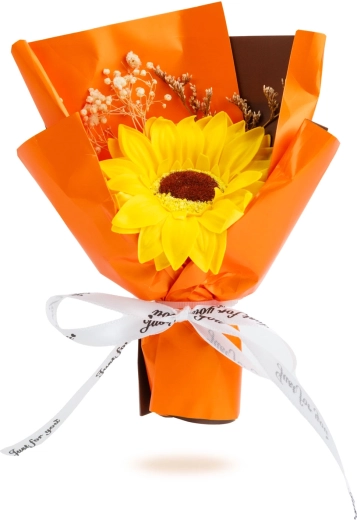 Kunstboeket met zonnebloem - 1 stuk