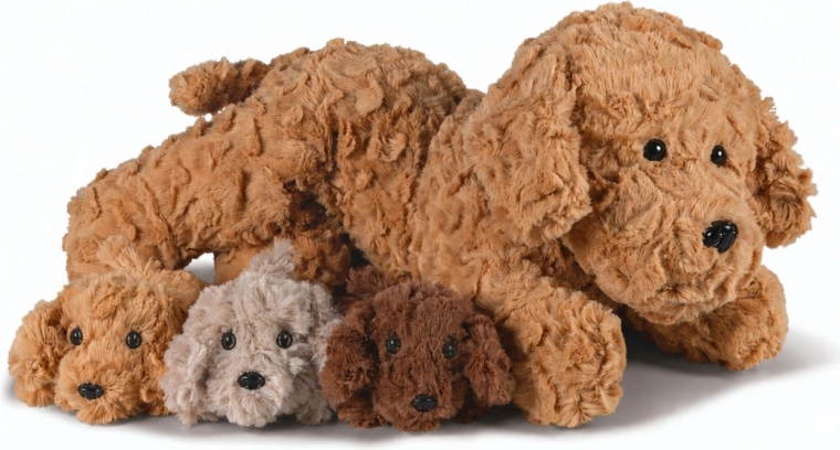 Cozy Noxxiez puppy’s met mama – pluche set