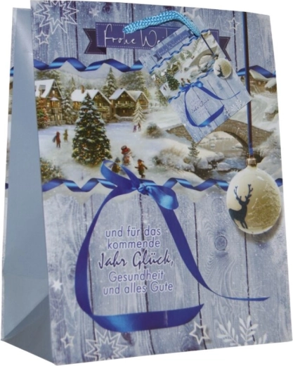 Kerstcadeautasjes kinderen in de sneeuw (middelgroot, 5 motieven) - 1 stuk