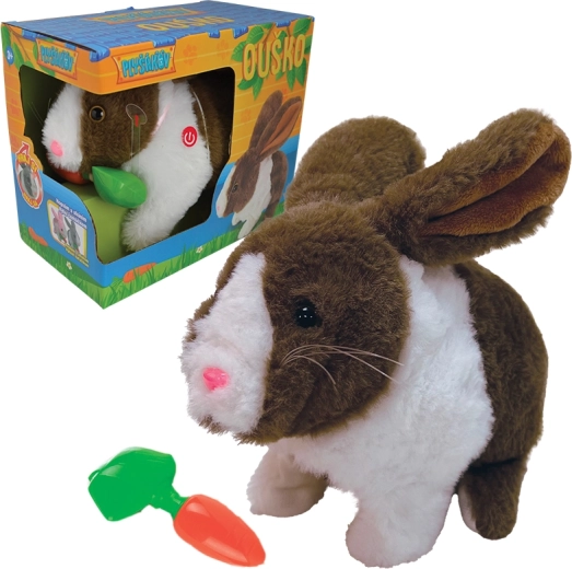 Interactief pluche konijntje Ousho met worteltje