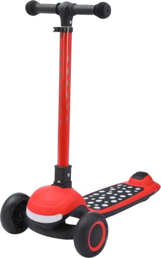 Opvouwbare kinderscooter 3-in-1 met verlichting en muziek, rood