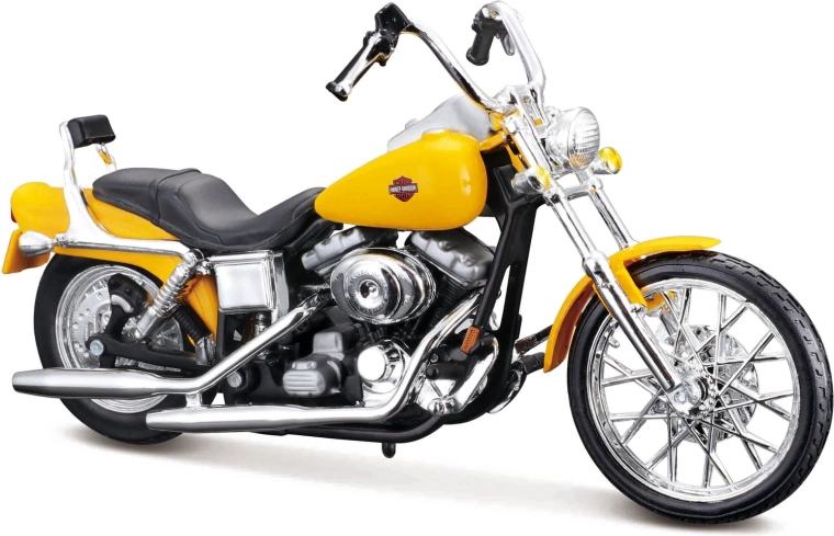 Maisto Harley-Davidson 2001 FXDWG Dyna Wide Glide 1:18 geel
