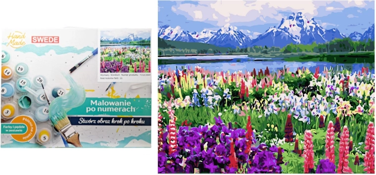 Schilderen op nummer Boven het bergmeer