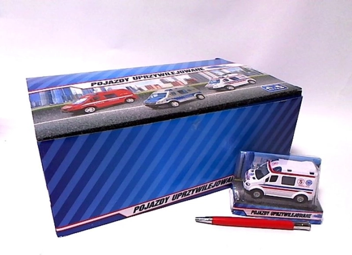 Mini ambulancebusje 8 cm