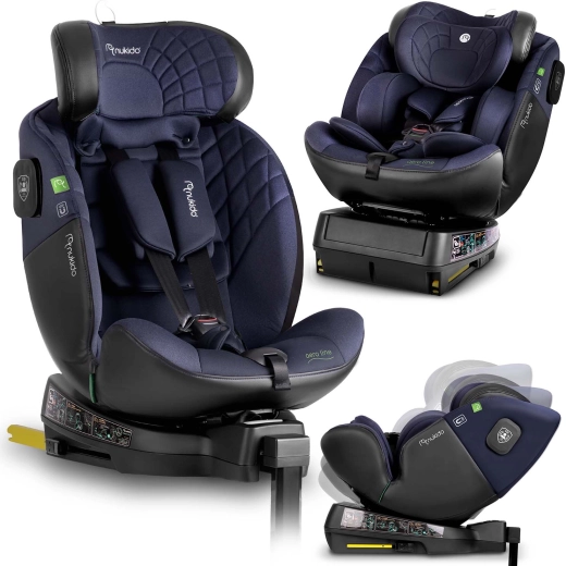 Kinderautostoel Nukido Aero Line 40–150 cm i-Size, draaibaar, ISOFIX