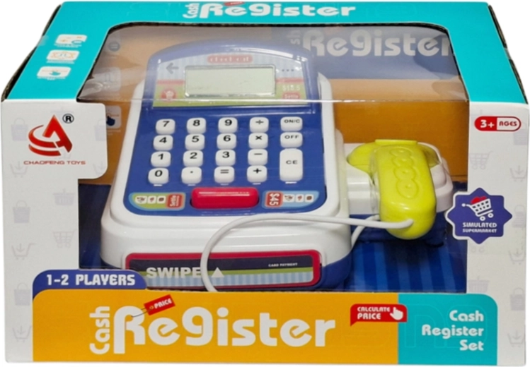 Kinderkassa met rekenmachine en scanner
