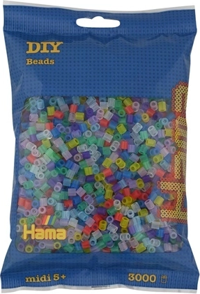 Hama midi strijkkralen 3000 stuks – transparante mix