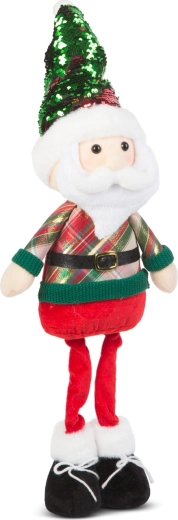 Staande textielen kerstfiguur van Sinterklaas