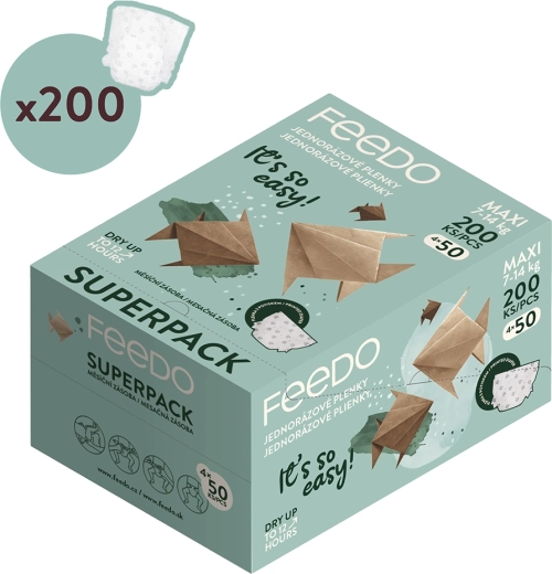 Wegwerpluiers FEEDO maxi (7–14 kg) – Maandelijks