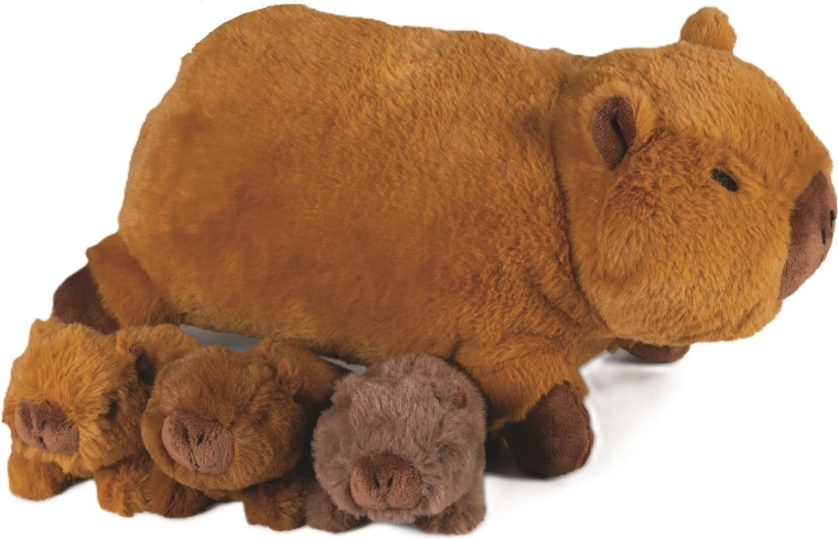 Cozy Noxxiez capibara met mama – pluche set