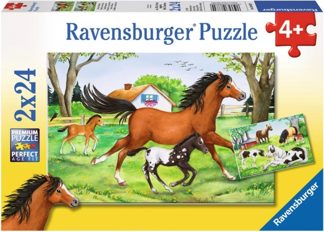 RAVENSBURGER puzzel paardenwereld 2×24 stukjes
