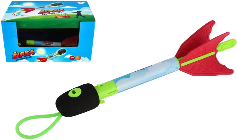 Uitschietpijl op batterijen met licht 27 cm - 1 stuk