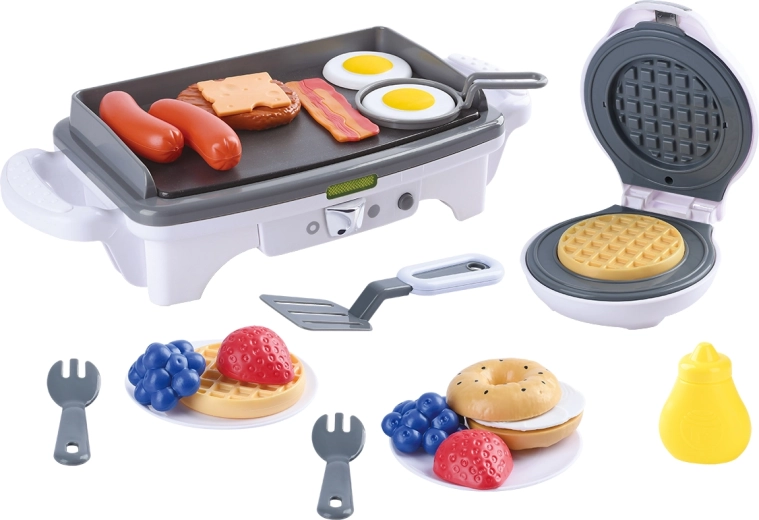 Playgo keukenset wafelijzer en grill met effecten - 1 stuk