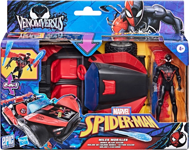Hasbro Spider‑Man Miles Morales met voertuig Remix Racer