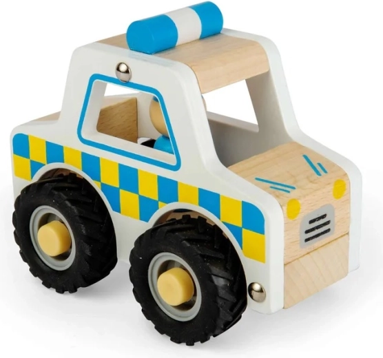 Bigjigs Toys houten mini politieauto