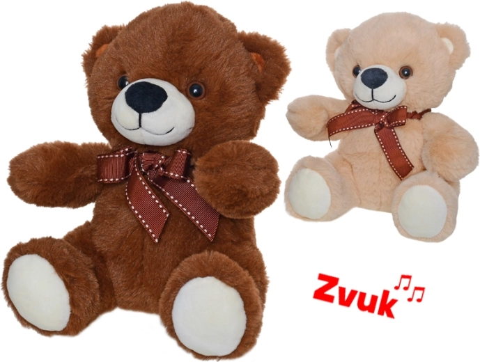 Pluchen teddybeer met geluiden 20 cm