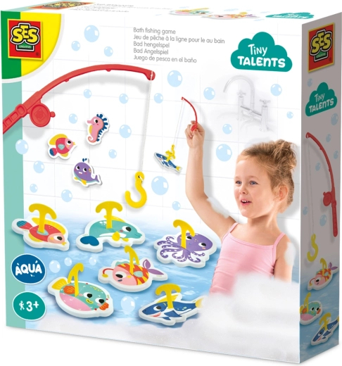 Vissen in bad Tiny Talents – schuimstickers met hengel