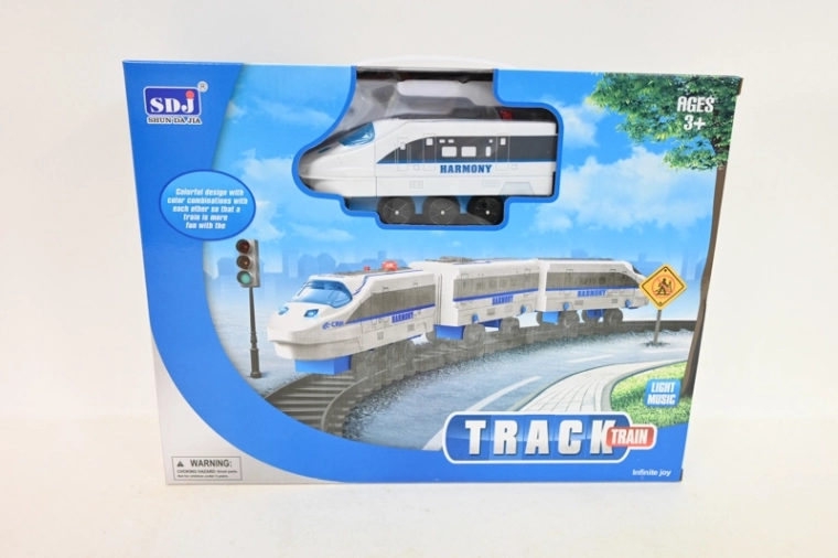Passagierstrein met licht en geluid met rails